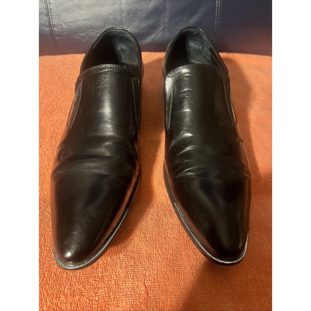 Moretti Black  Label Dress Shoes Men Size 9 Black Leather